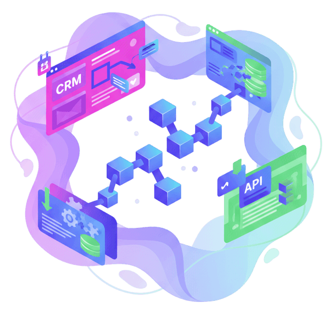 Illustrazione integrazione blockchain Enterprise